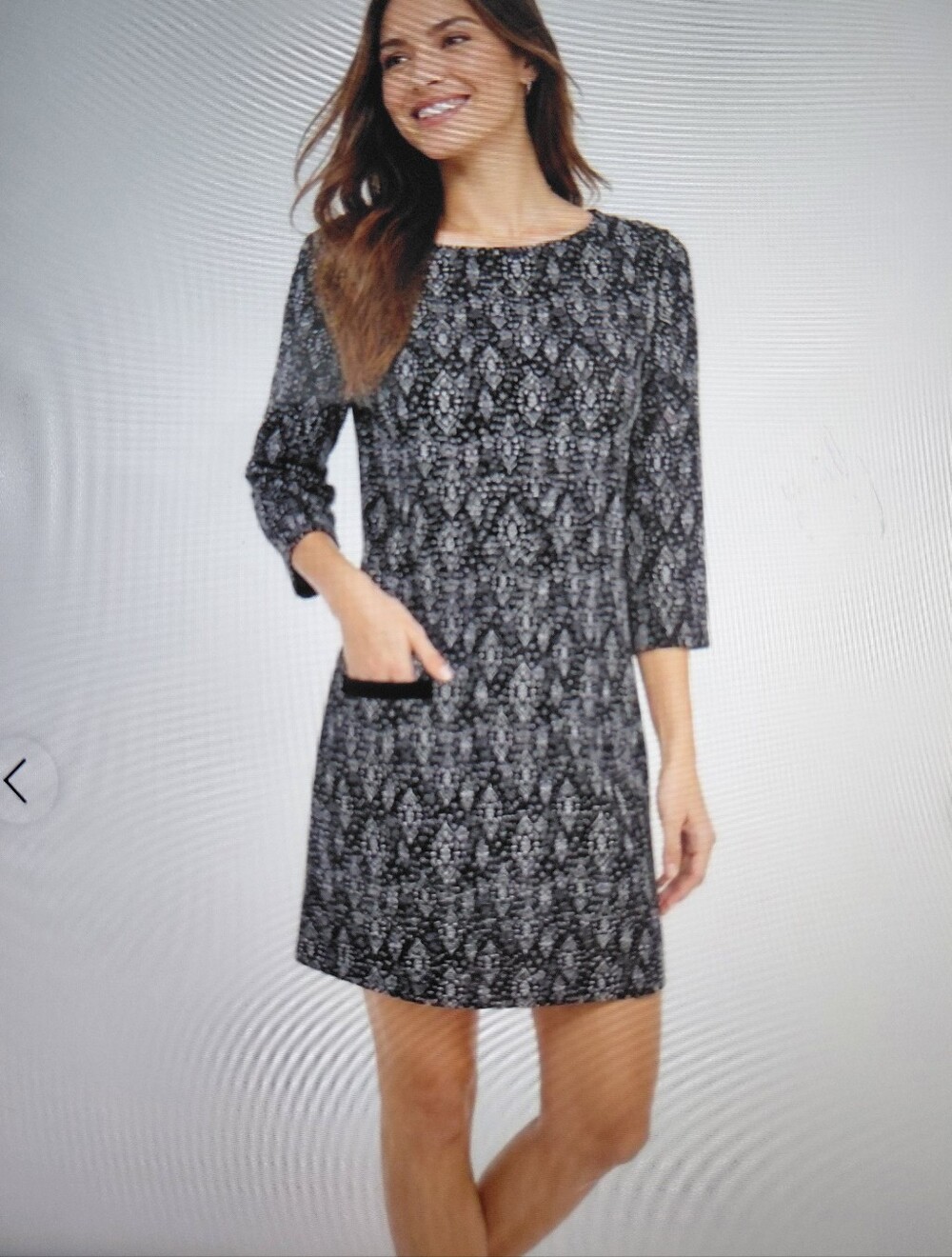 Cabana Life Naples Shift Dress Size 2x Black UPF 50+  Beach Resortwear